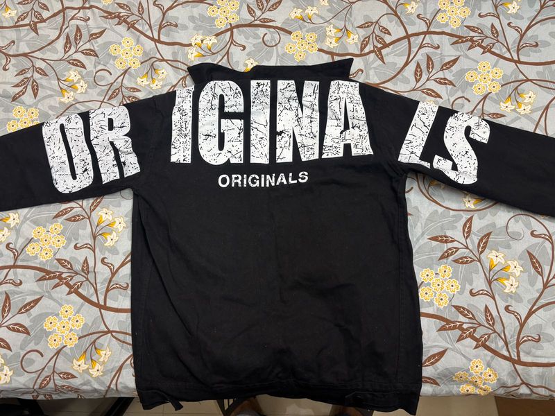Originals Black varsity inspired denim jacket