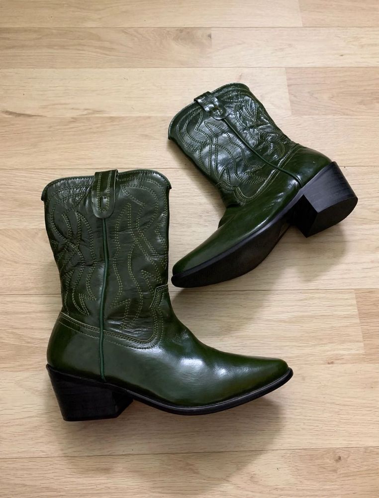 Olive green Cowboy Boots