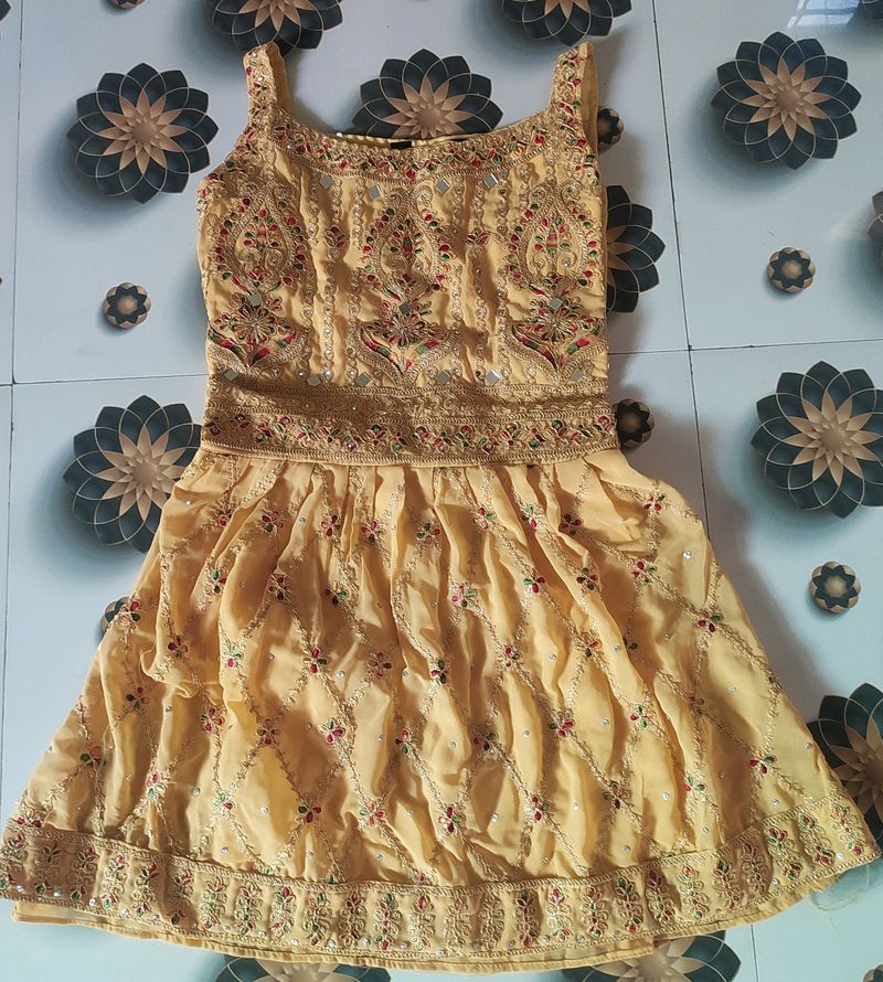 Pretty Yellow Sharara Set