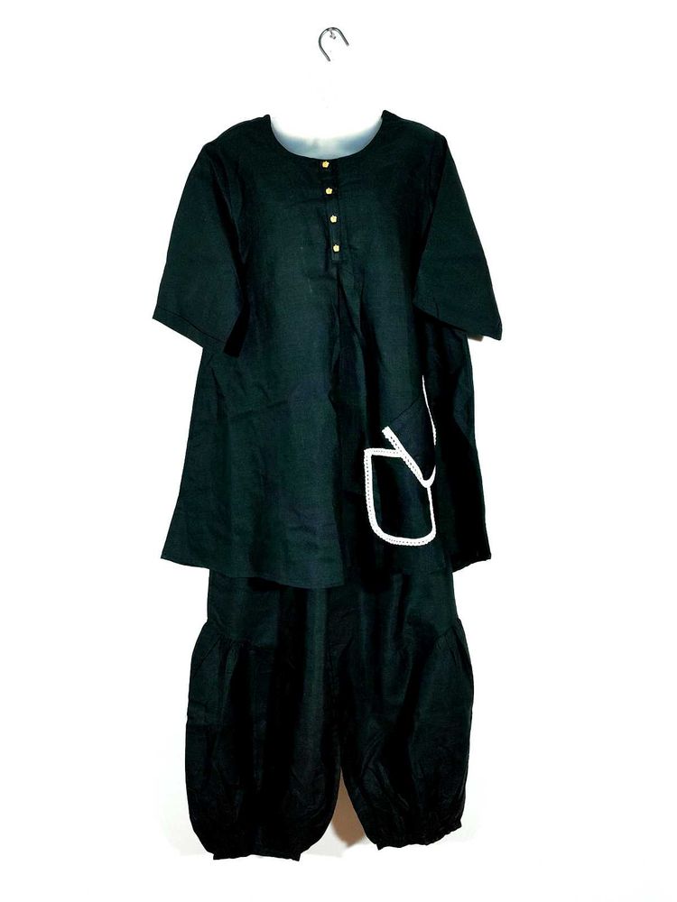Black Kurta Set For Women's