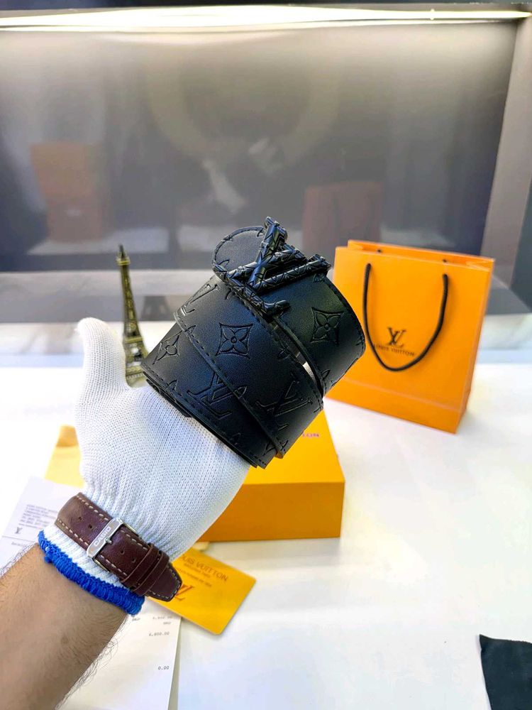 louis vuitton Premium Black Luxury Designer Belt f