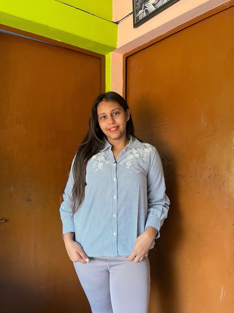 Striped Embroidered Shirt