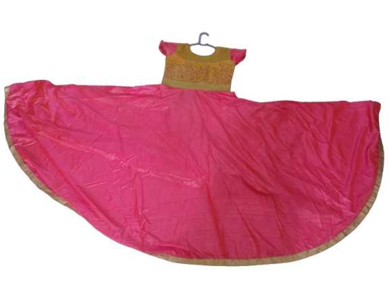 Beautiful Pink &amp; Gold Ethnic Gown