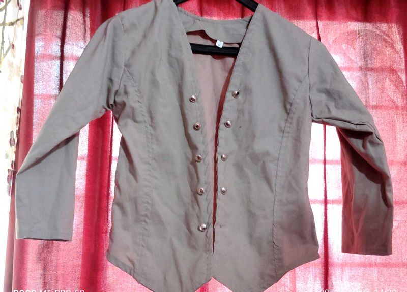 Stylish Grey Button-Down coat