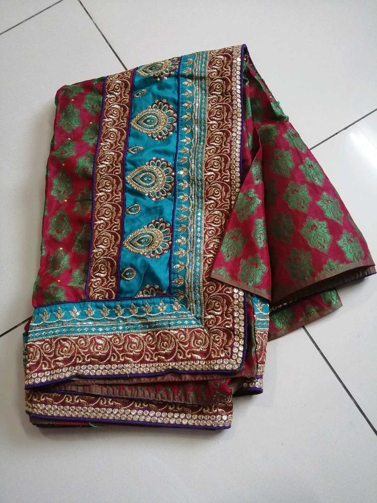 Embroidered Silk Saree