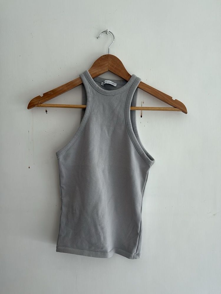 Grey Racerback Tank Top