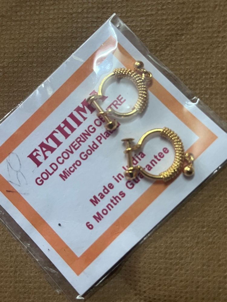 Fathima Gold Plated Hoop Earrings