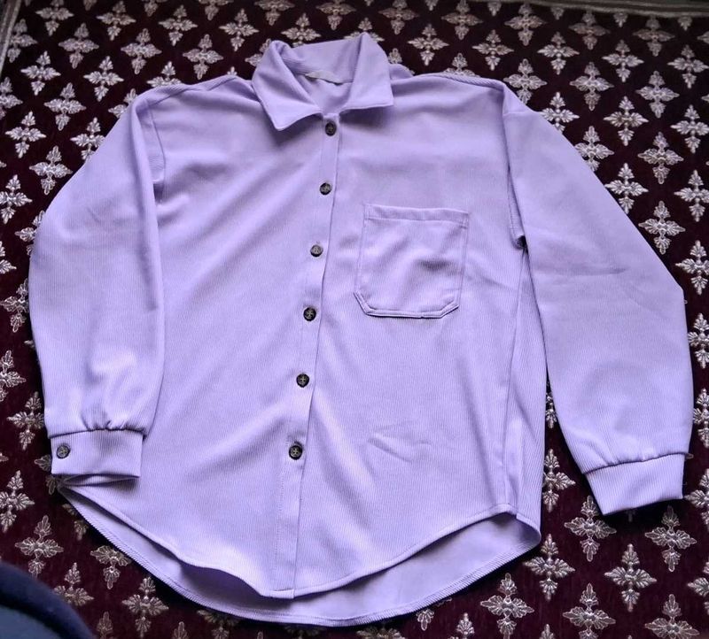 Lavender Button-Up Shirt