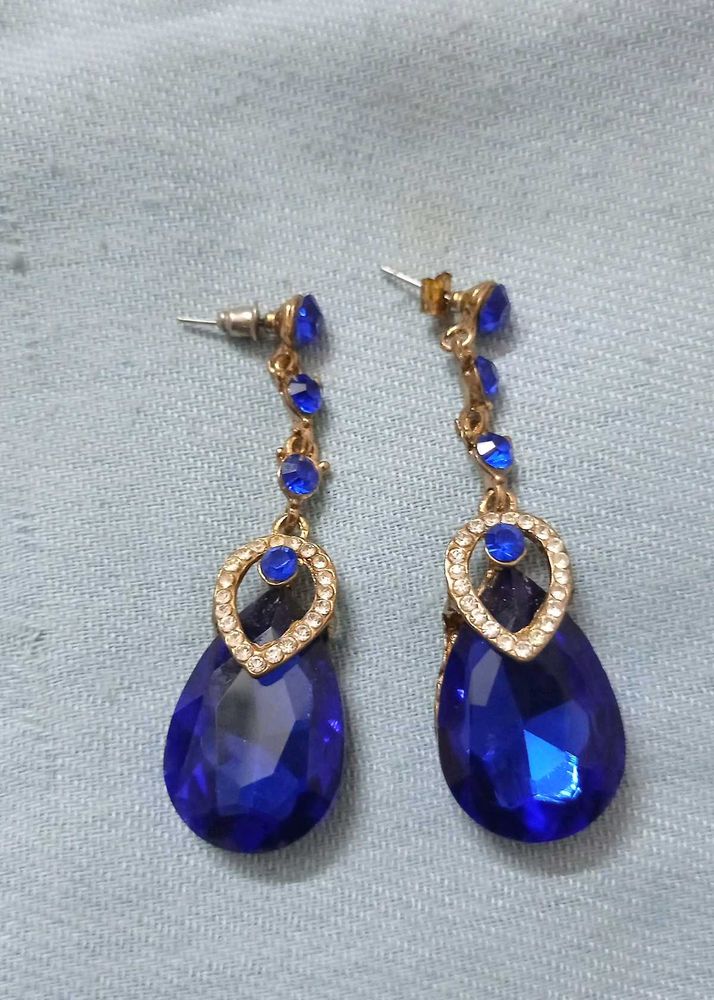 Elegant Blue Drop Earrings