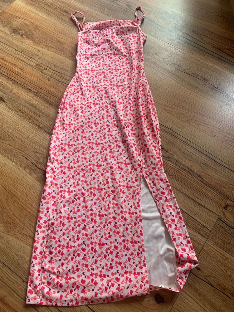 Cute Floral Print Midi Dress