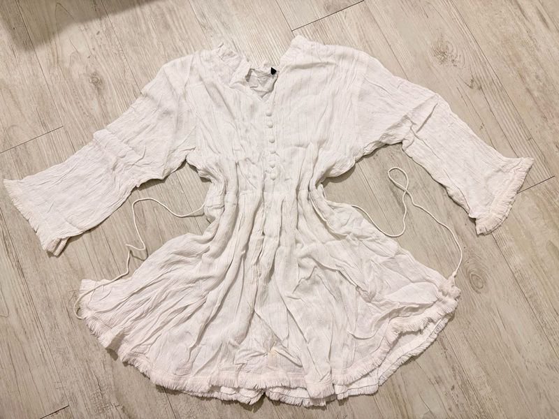 White Indian Embroidered Kurta