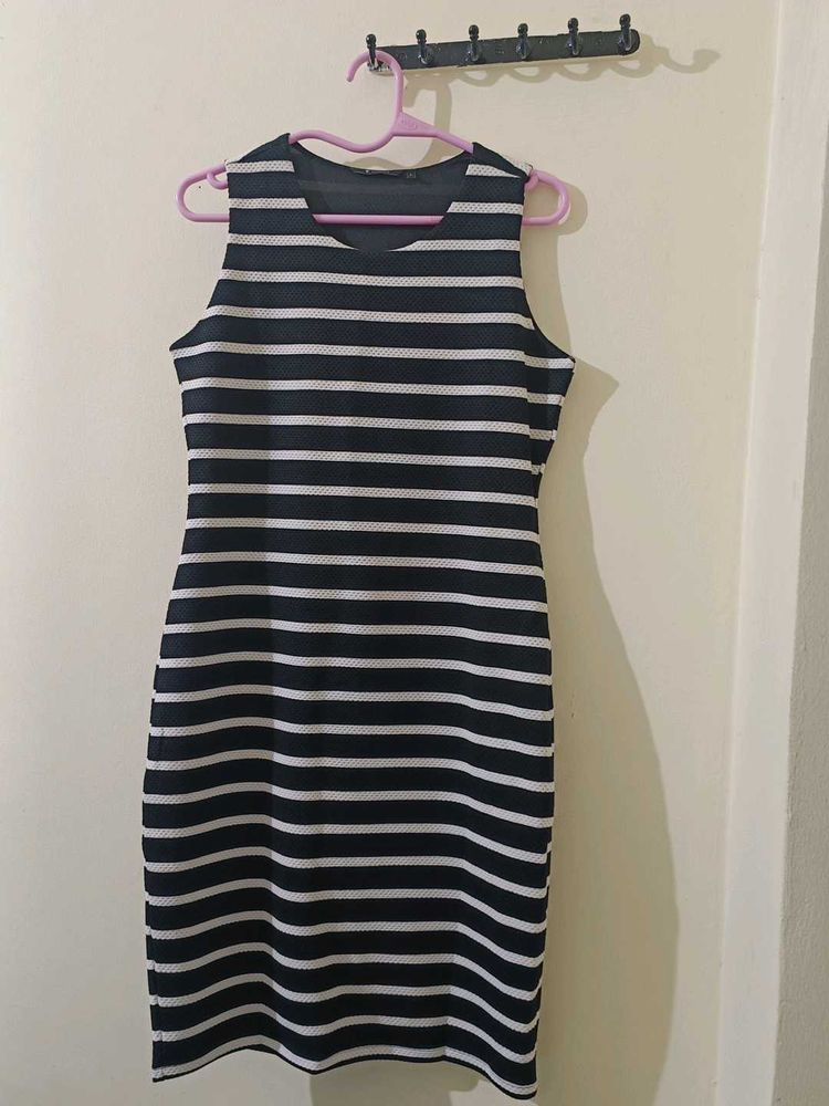 Classic Striped Sleeveless Dress