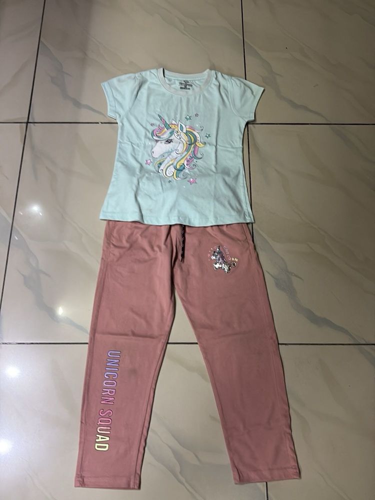 Unicorn Print Pyjama Set
