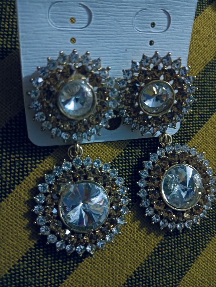 Golden And Silver Earrings