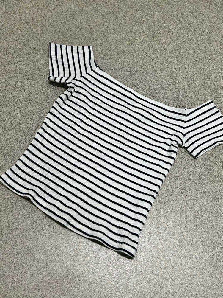 Striped Off-Shoulder Top
