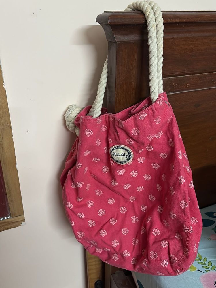 Pink Floral Hobo Bag