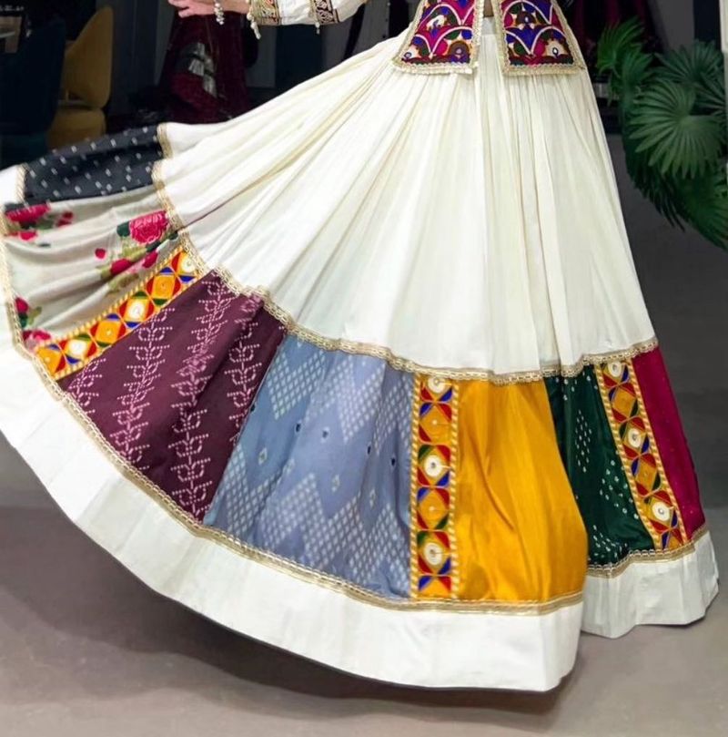 6 meter Navratri Patchwork chaniya
