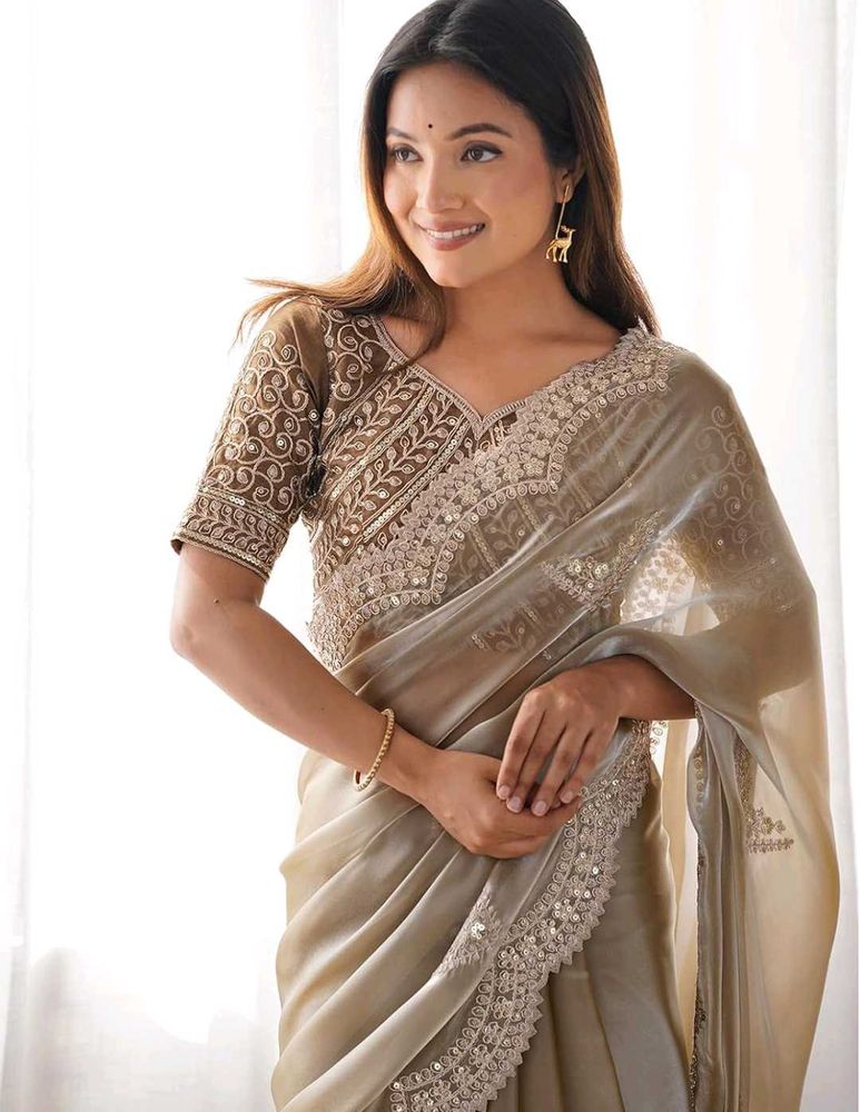 Elegant Sequin Saree