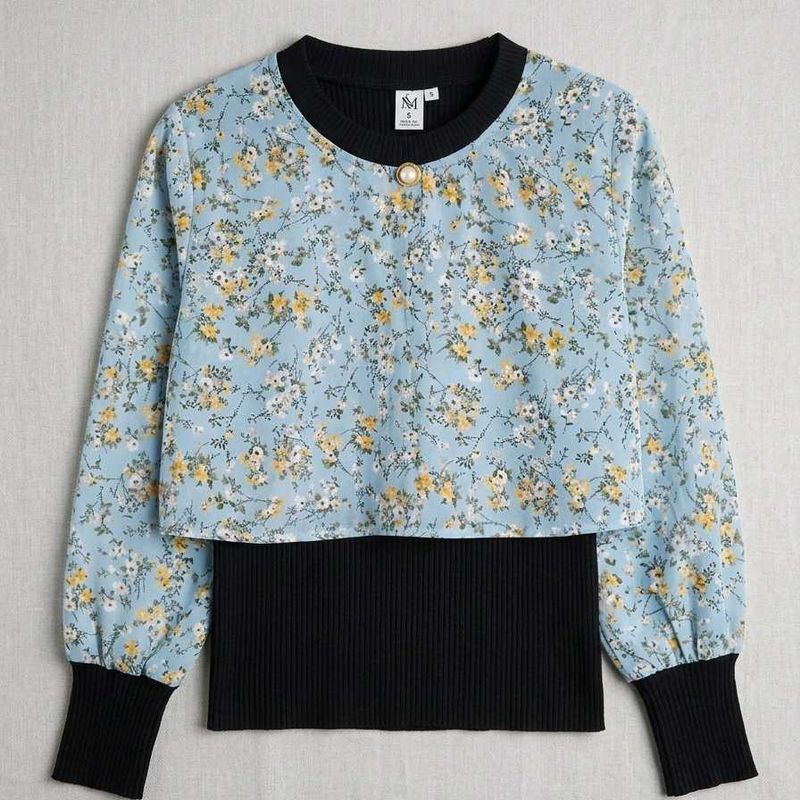 A floral printed beautiful multicoloured top