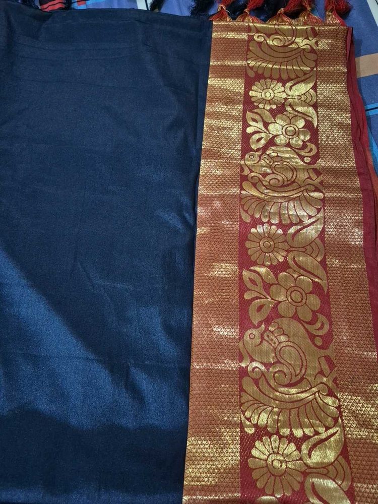 Elegant Dark Black Saree