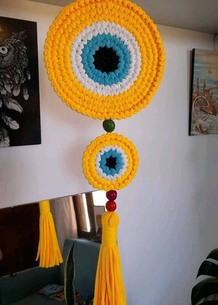 Handmade Evil Eye Wall Hanging