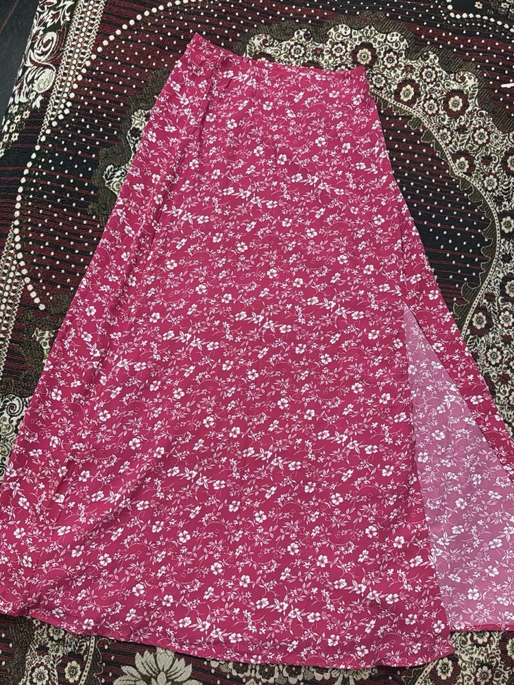 Flowy Floral Maxi Skirt