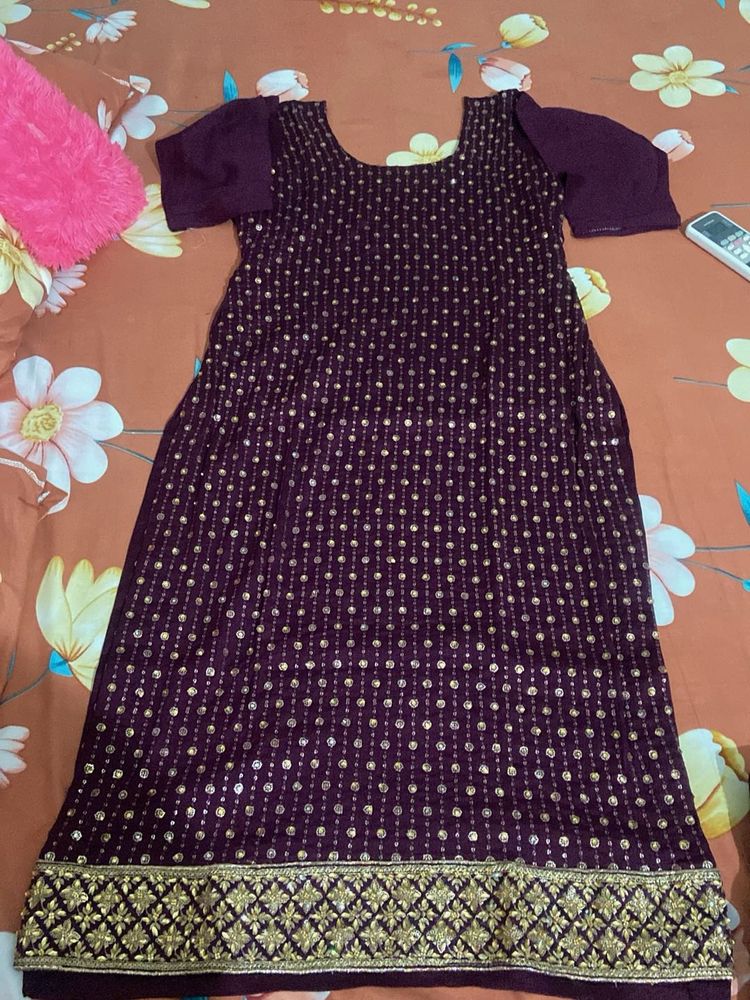 party wear circular plazoo suit dupatta