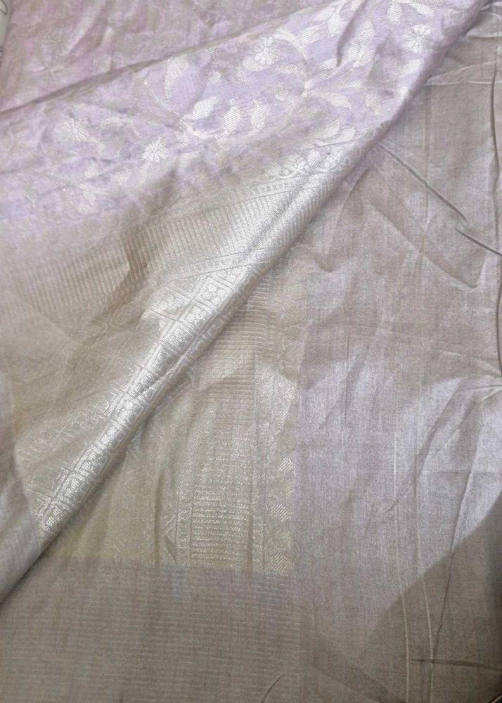 new beautiful pastel pink banaras silk saree