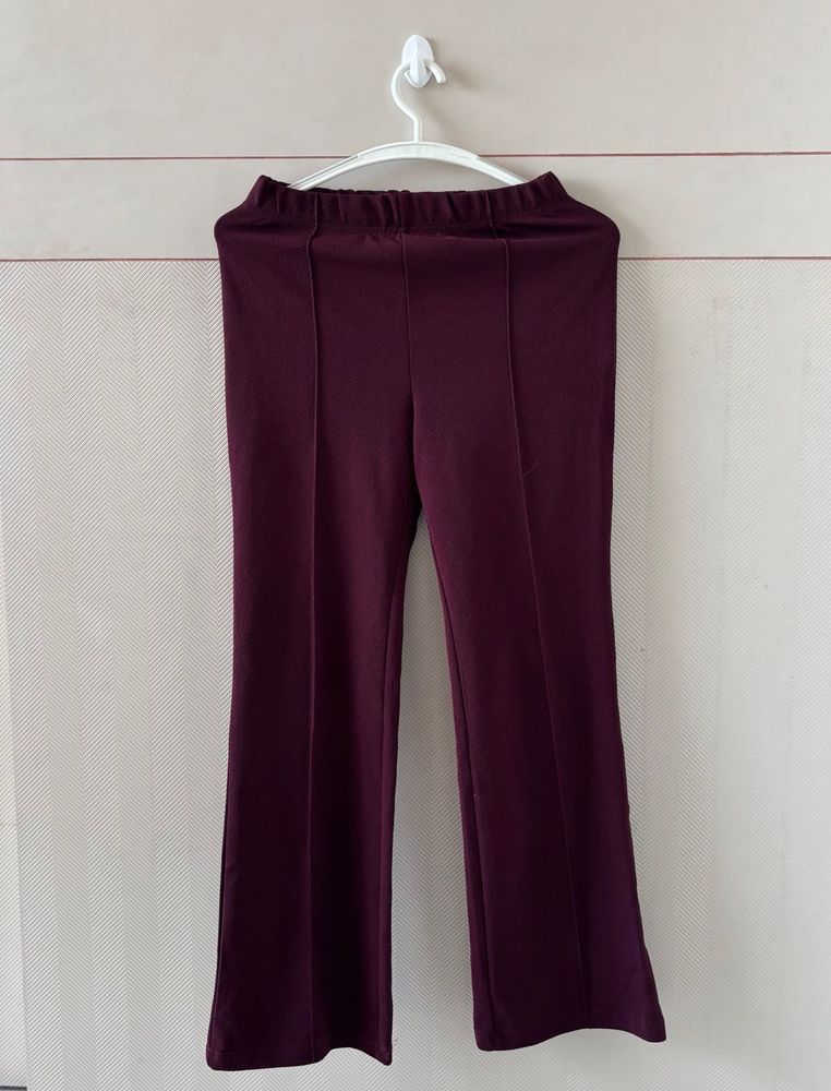 purple Flared Pants