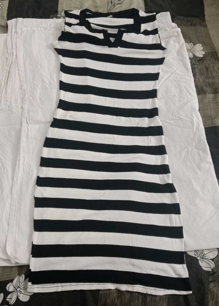Striped Bodycon Mini Dress