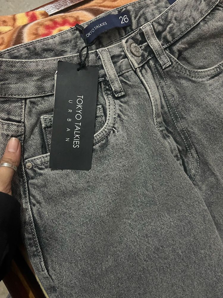 Grey Straight Leg Jean