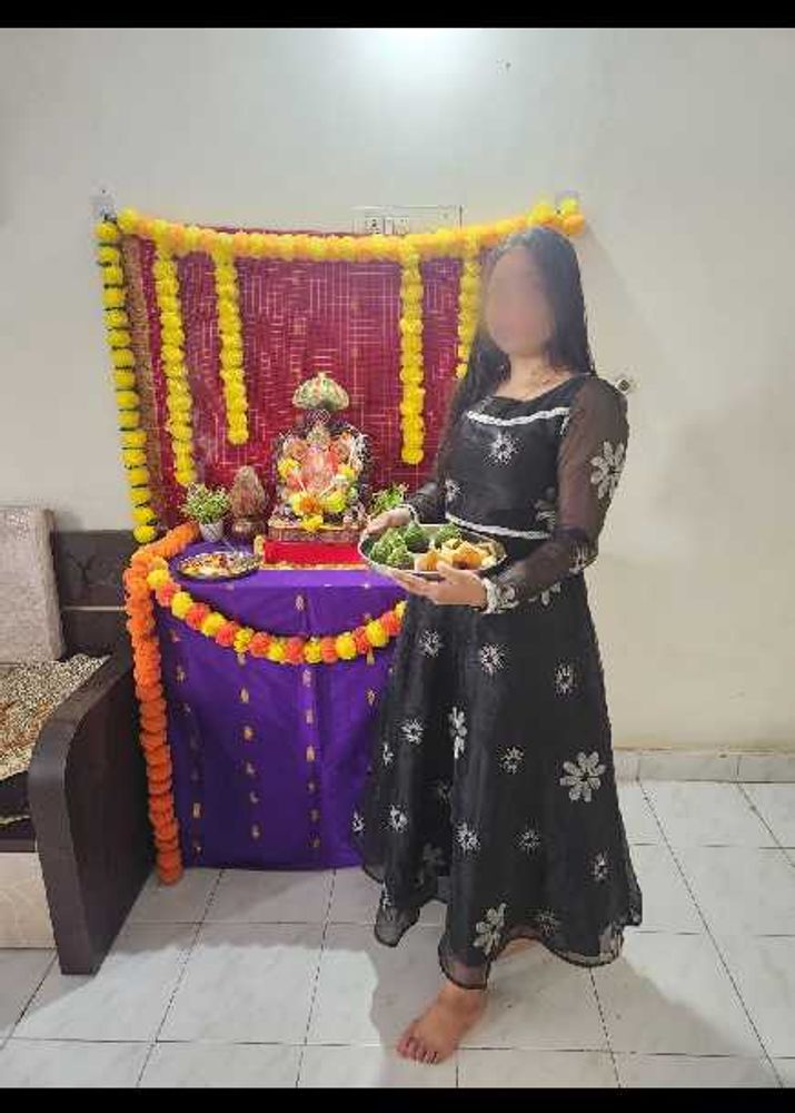 Elegant Black Ethnic Gown