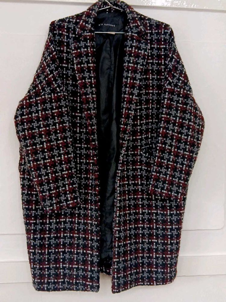 Tweed Plaid Coat
