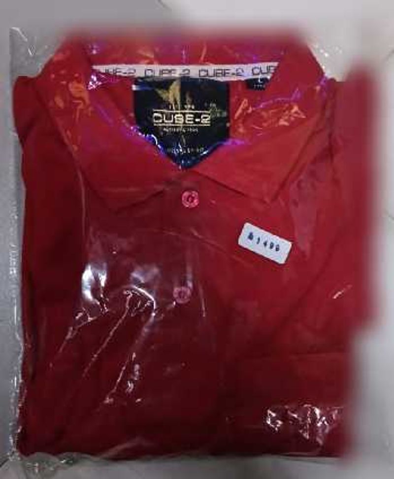 CUBE-2 Men's Red Polo Shirt