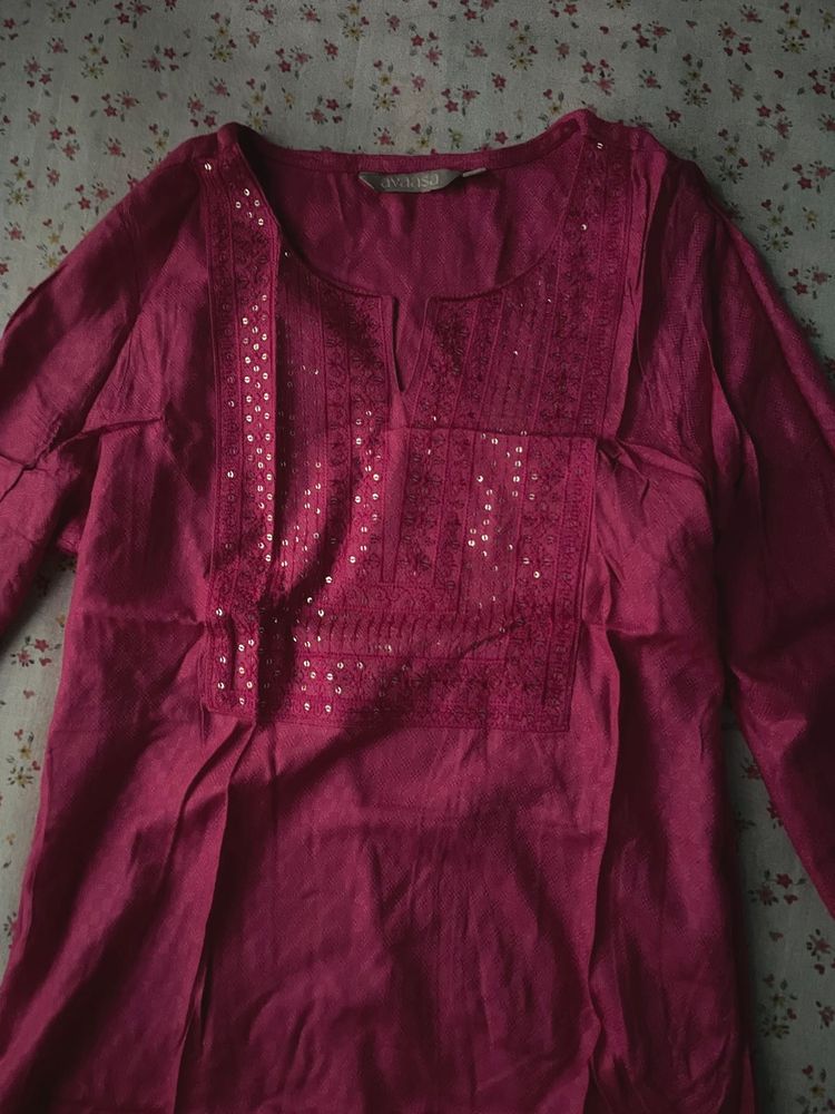 Beautiful Embroidered Kurta with Sequins