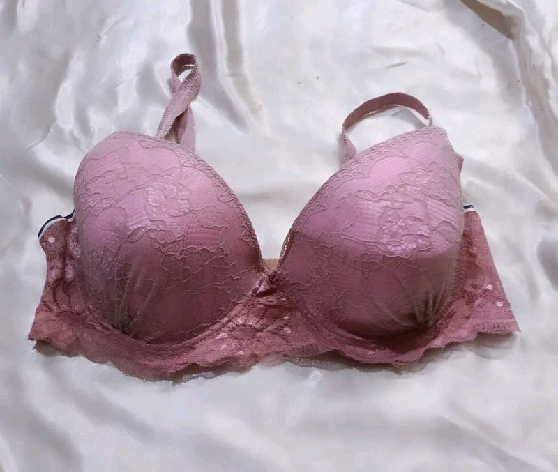Dusty Rose Lace Bra