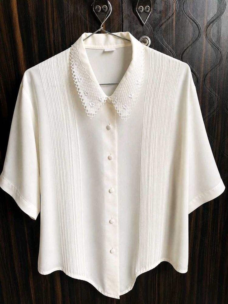 Vintage Lace Collar Blouse