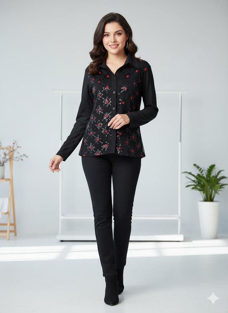 Floral Embroidered Top