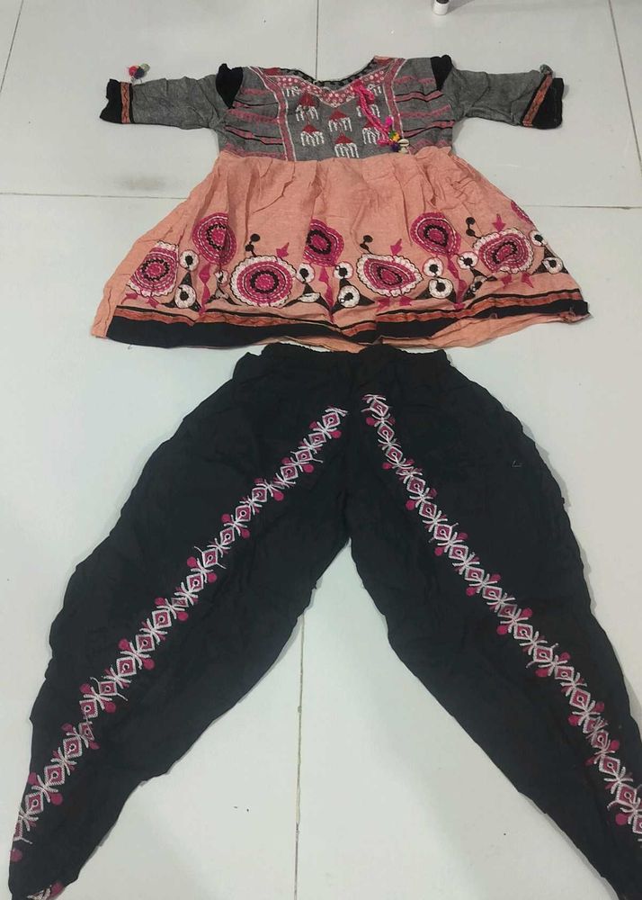 Embroidery Girls kedia garba dress