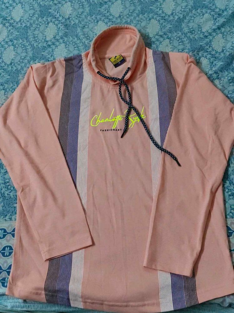 Pink Casual Long Sleeve Top