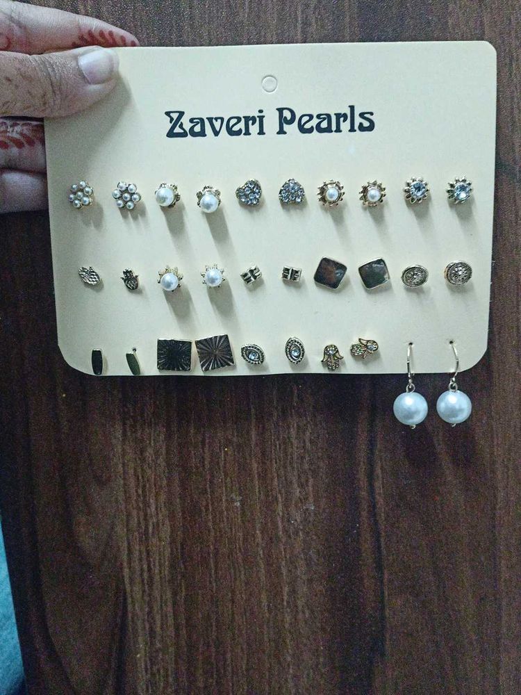 Zaveri Pearls Earring Set