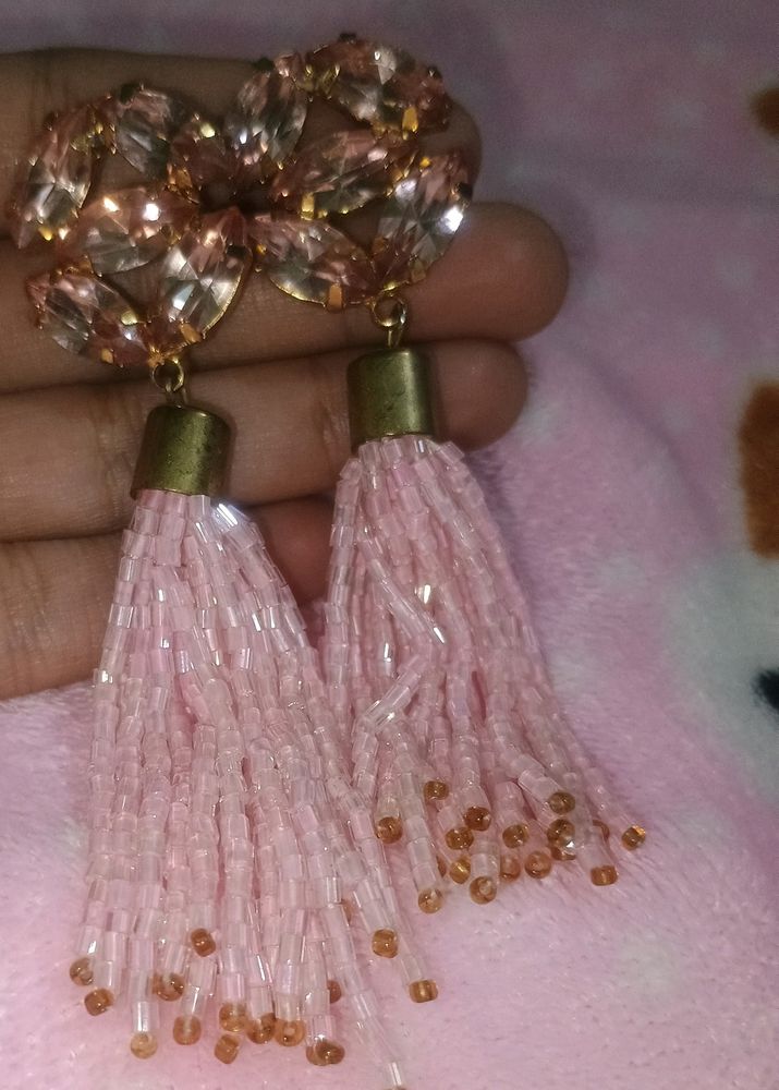 Pink Crystal 💞🩷 beautiful Earings