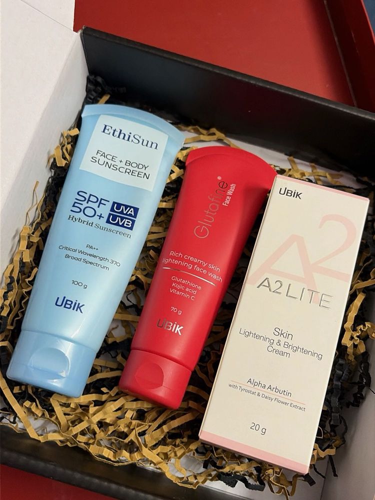 Skincare Set: Sunscreen, Face Wash, Cream