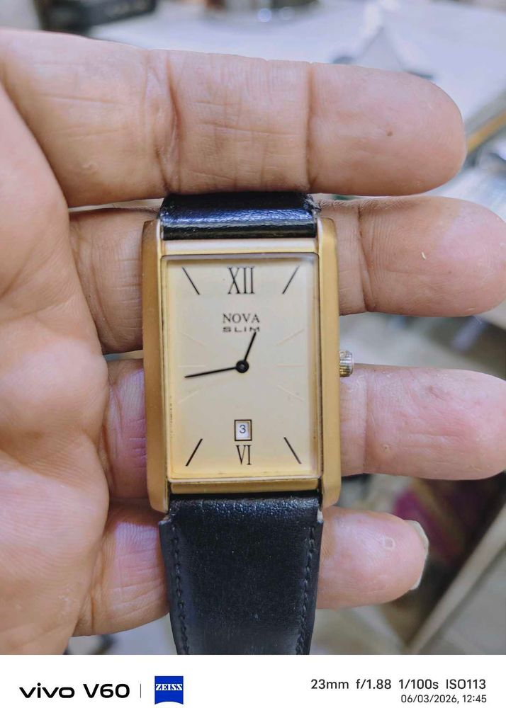 ultra slim imported golden watch
