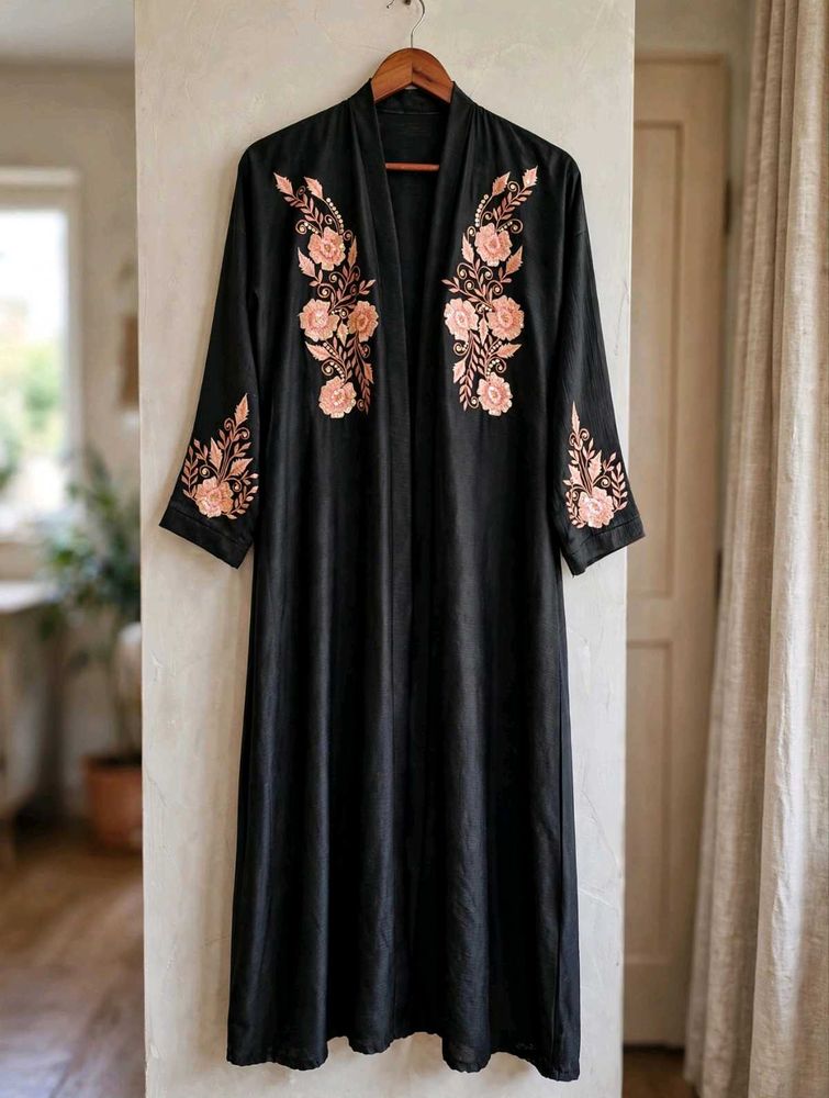 Embroidered Abaya with Hijab