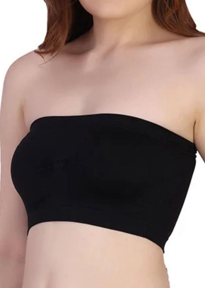 🆕 Padded Black Bandeau Bras - 2
