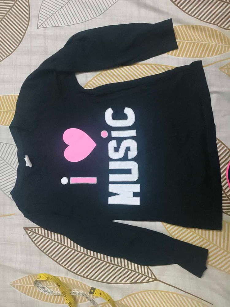 I Love Music Long Sleeve T-Shirt for 5-7 years