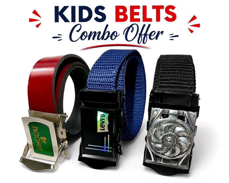 New Kids 3 Belts mix color Combo Offer