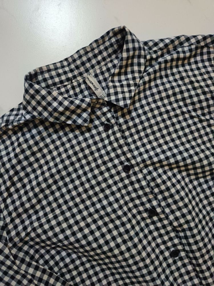 Gingham Button-Down Shirt