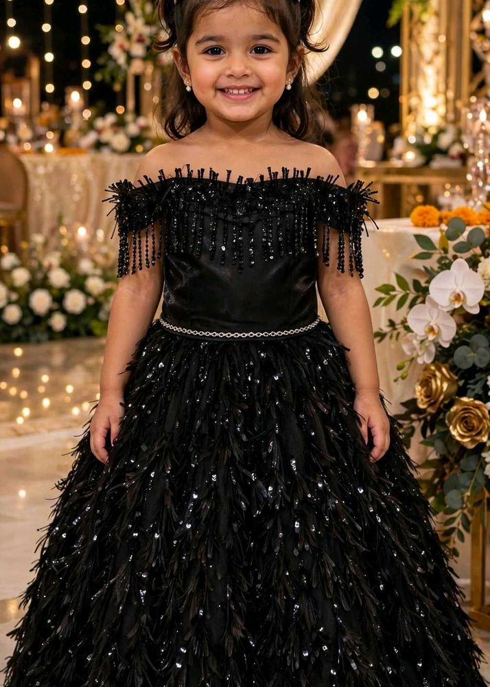 Stunning Black Sequined Gown